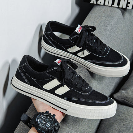 Spring and Autumn Men's Canvas Shoes, Korean Style, Versatile, Trendy, Casual Sports Board Shoes, Youth Student Shoes - Clearance