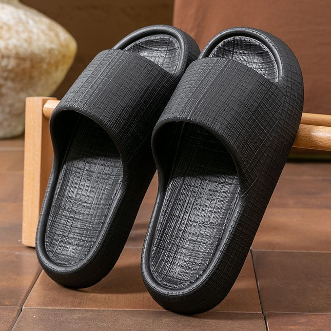 Thick-Soled Sandals for Women 2025 New Summer Home Indoor Bathing Non-Slip Simple Shit-Stepping Couple Slippers for Men