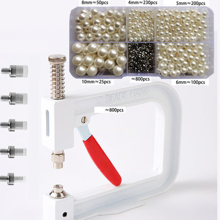 Upgraded version of hand-pressed bead machine manual non-porous imitation pearl inlay machine hand-pressed bead rivet four-claw nail machine
