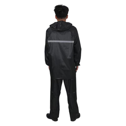 Raincoat and Rain Pants Set Thickened Split Men and Women Adult Heavy Rain Full-Body Motorcycle Electric Vehicle Riding Delivery Raincoat