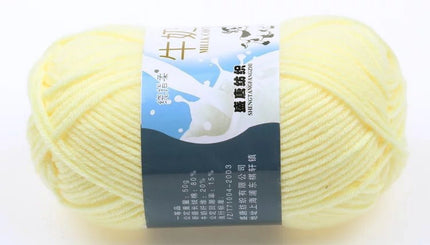 Five-Strand Milk Cotton Wool Ball Wholesale Medium Thick Thread Crochet Doll Shoes Scarf Handmade DIY Knitting Material Package