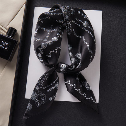 100% Mulberry Silk 70 Square Scarf New Fashion High-End Versatile Elegant Silk Scarf Hangzhou Silk Gift