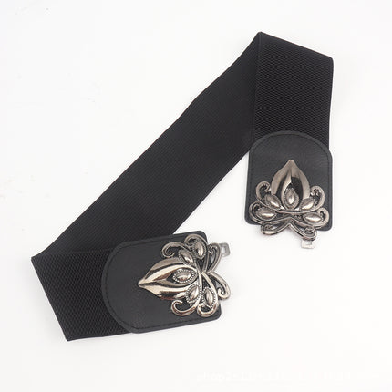 New Fashion Sale Women's Elastic Waistband Fashion Elastic Wide Waistband Casual with Skirt Decoration Wide
