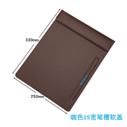 Wholesale a4 business leather meeting signing tablet clip hotel contract signature document magnetic Menu Pad clip
