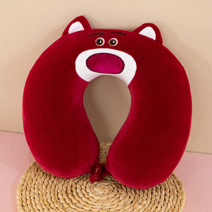 Neck Pillow Travel Memory Foam U-shaped Pillow Cartoon Gift Sponge Sleeping Neck Pillow Embroidery Slow Rebound Nap Pillow