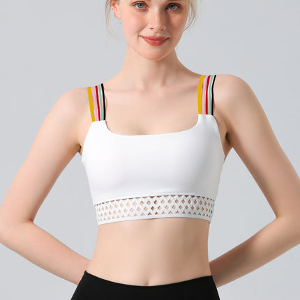 Europe and the United States cross-border foreign trade fashion hollow vest yoga clothing suit women's sports bra gathered fitness underwear bra