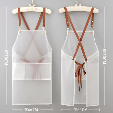New apron tpu Waterproof antifouling kitchen household pet shop barber shop men's and women's work clothes customizable logo