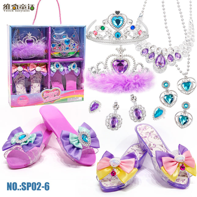 Weiqi Fairy Tales Children's Play House Cute Girls Exquisite Accessories Various DIY Princess Dress up Mobile Phone Toy Box
