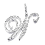 Silver single letter W