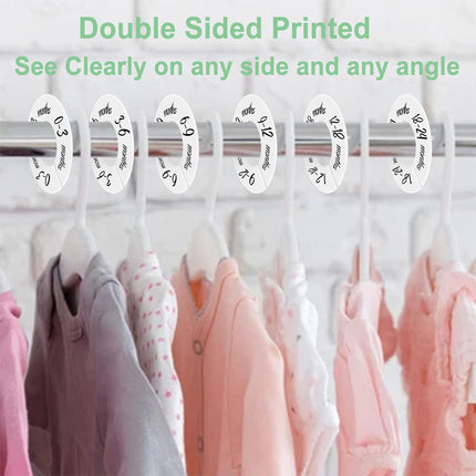 Cross-Border Hot-Selling Baby Clothing Wardrobe Size Circle Plastic Disc Partition with Monthly Outer Diameter 9 Suitable for 4cm Clothing Bars