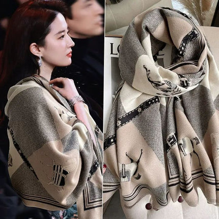 Shawl with summer women's air-conditioned room office blanket Yifei with fashion Joker high-end sense scarf wholesale