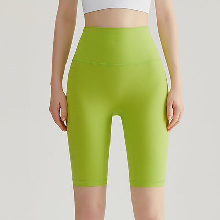 Weiman Nude Yoga Shorts Women's Hip Lifting Quick-Drying Sports Fitness Cycling Pants Outer Wear Tight Five-Point Yoga Pants Summer
