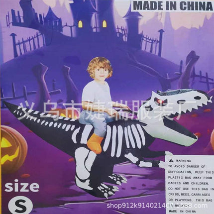 Halloween Muscular Tyrannosaurus Rex Dinosaur Inflatable Suit Holiday Party Funny Doll Inflatable Costume Cosplay Costume