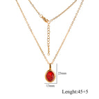 Oval necklace burgundy / Chain length 45 5[7.35g]