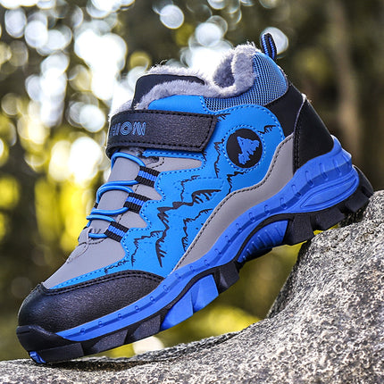 Cross-border plus size winter new round head high-top youth sports leisure fashion cotton snow outdoor hiking shoes