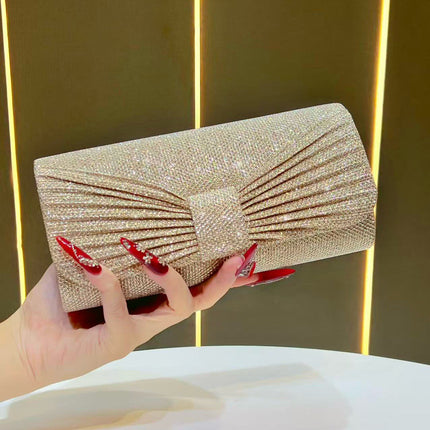 New Fashion Banquet Bag Shiny Clutch Bag Ladies Chain Crossbody Shoulder Mini Bag Celebrity Dress Cheongsam Bag