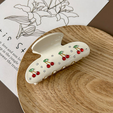 Tulip Cherry Grab Clip Premium 2024 New Maillard Grab Clip Cute Dalmatian Shark Clip Hair Accessories