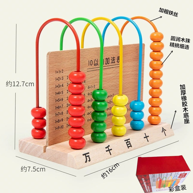 Five-gear counter primary school students' first and second grade mathematics teaching aids, counting tools, arithmetic, ten thousand five-element calculation framework learning tools