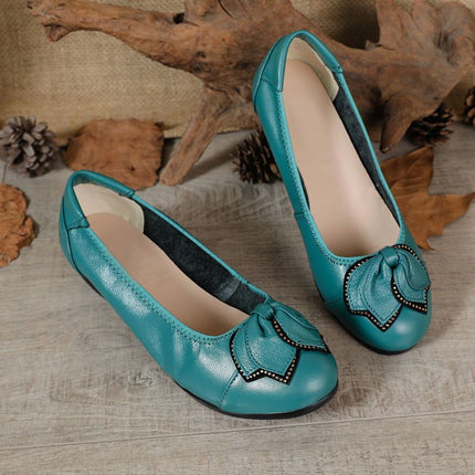[clearance treatment] summer new ladies leather shoes soft leather soft bottom wear-resistant breathable shoes waterproof deodorant home shoes
