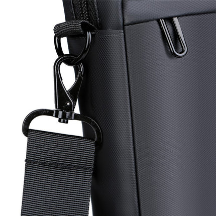 Men's Computer Bag Business Handbag Travel Office Simple Shoulder Bag Leather Film Fabric Fashion Waterproof Briefcase