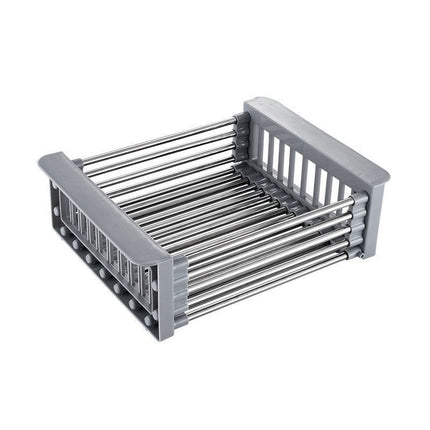 Factory Direct Sales Retractable Drain Rack Kitchen Sink Drain Basket Stainless Steel Thickened Dish Basin Drain Rack Storage Rack