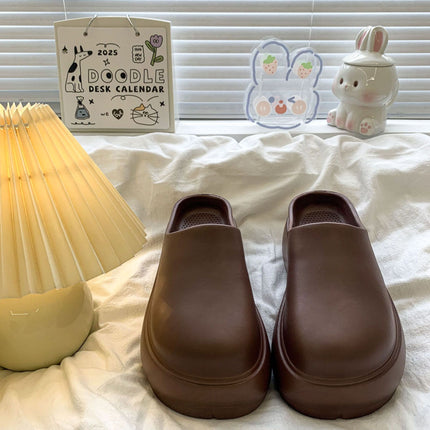 Retro Bowknot Bear Outdoor Anti-Odor Slippers Home Cartoon Casual Height-Increasing 2026 Summer Closed-Toe Sandals