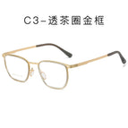 Transparent tea circle gold frame