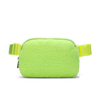 Plush material fluorescent green