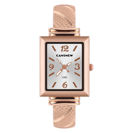 CANSNOW new hot sale Women's Watch All-match golden bracelet personality fashion bracelet quartz watch for women
