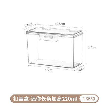 Desktop Storage Box Narrow and Long Transparent Deep Sundries Flatting Box Rectangular Gap Storage Box Storage Box