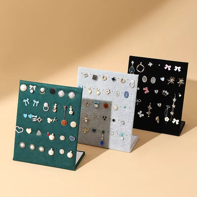 In-Stock Velvet Earring and Stud Display Board Necklace Bracelet Storage Rack Creative Jewelry Rack Accessory Stall Live Streaming Rack