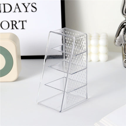 Desktop Cosmetics Storage Box, Dressing Table, Skin Care Product Storage Shelf, Acrylic Dormitory Transparent Compartment Lipstick Box