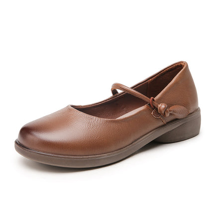 Middle-Aged and Elderly Women's Shoes, Mom Shoes, Summer Soft-Soled Flat Leather Shoes, Soft Leather 2026 New Anti-Slip Single Shoes