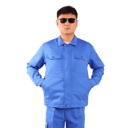 Spring and Autumn Long Sleeve Work Clothes suit Men's and Women's Cleaning Site Engineering Elastic Work Clothes Jacket Auto Repair Property