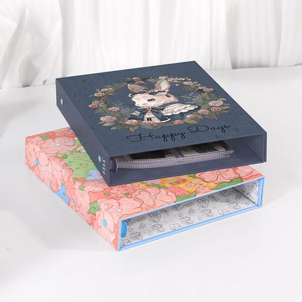 To build the future ins all-inclusive magnetic box card book hard shell A5 star chasing small card loose-leaf storage book cardboard cartoon