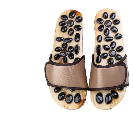 Summer Home Foot Acupoint Magnetic Therapy Massage Men's Slippers Indoor Non-Slip Wear-Resistant Acupressure Health Massage Slippers for Women