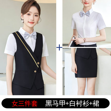 Bar KTV Western restaurant work wear slim vest suit women's new hotel front desk waiter work clothes men