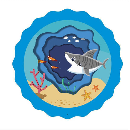 Popular Children's Outdoor Lawn Letter Spray Mat Interactive Game Water Unicorn Round Dolphin Fountain