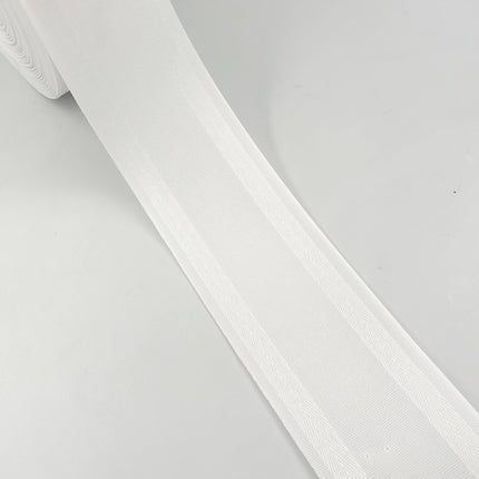 Thickened Jacquard Curtain Cloth Belt Pure White Flat Hook Perforated Polyester Spinning Belt Curtain Lining Belt Korean Pleated Ribbon E8