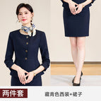 Navy blue suit + skirt / S