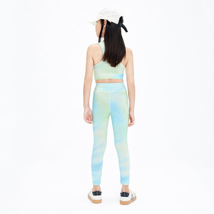 Cross-border Foreign Trade Children's Quick-drying Clothes Suit Sports Fitness Training Running High Elastic Skin-friendly Breathable Yoga Clothing for Girls