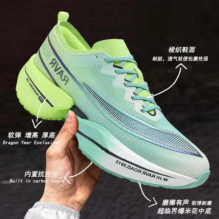 Summer New 2025 Breathable Carbon Plate Running Shoes for Men and Women Running Shock-Absorbing Popcorn Versatile Outdoor Sports Shoes for Men