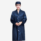 Navy Blue Coat + small worker hat / S