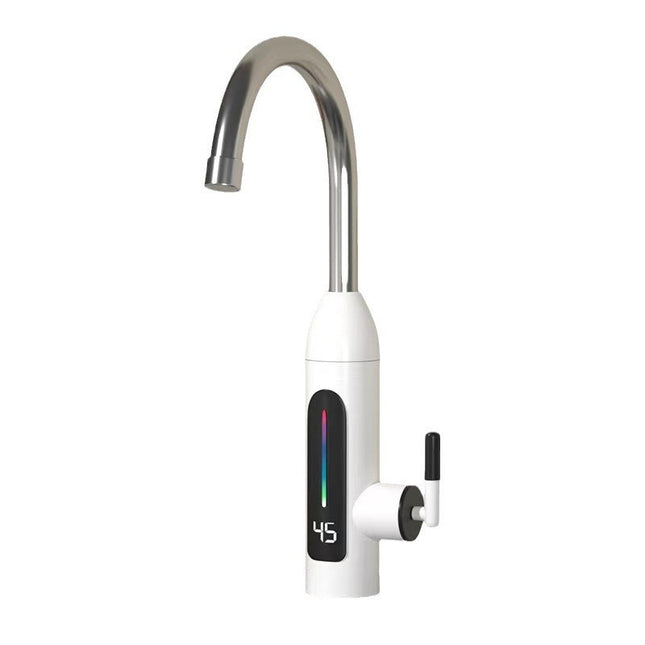 Foreign Trade Electric Heating Faucet Instant-heating Quick-heating Small Kitchen Treasure Household Vertical Cold and Heat Dual-purpose Electric Plus Water Heater White