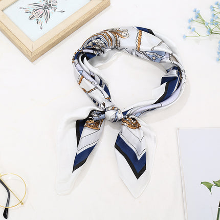 70 Silk Scarf Square Scarf High-end Korean Style Fashion All-match Professional Silk Small Scarf Retro Printed Silk Scarf for Women