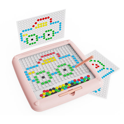 Children's magnetic brush drawing board two-in-one double play 3-year-old 6-control pen training color classification interactive educational toys
