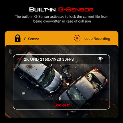 New HD 1080P three-recording driving recorder wifi connection infrared night vision parking monitoring reversing image