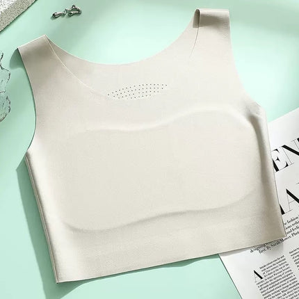 New Seamless Corset, Natural Cup Reduction, Invisible Fit, Wide Shoulder Straps, Comfortable Tube Top, Breathable Holes in the Back, Sweat-Wicking Wrap