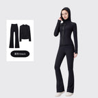 Hooded horn black suit / 2/S