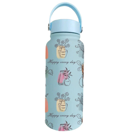 Space Kettle Thermos Cup with Large Capacity, Customizable Pattern and Logo, Stainless Steel Sports Portable Water Bottle Wholesale